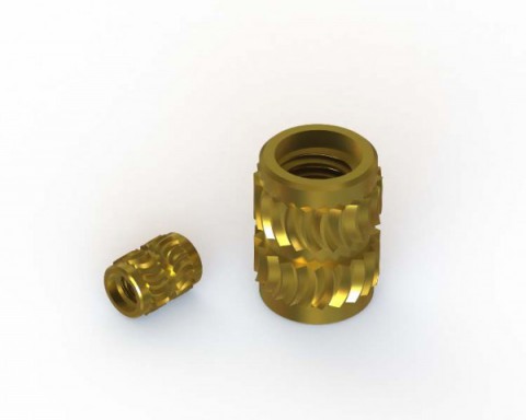 Symmetrische open messing insert Symmetrische open messing insert
